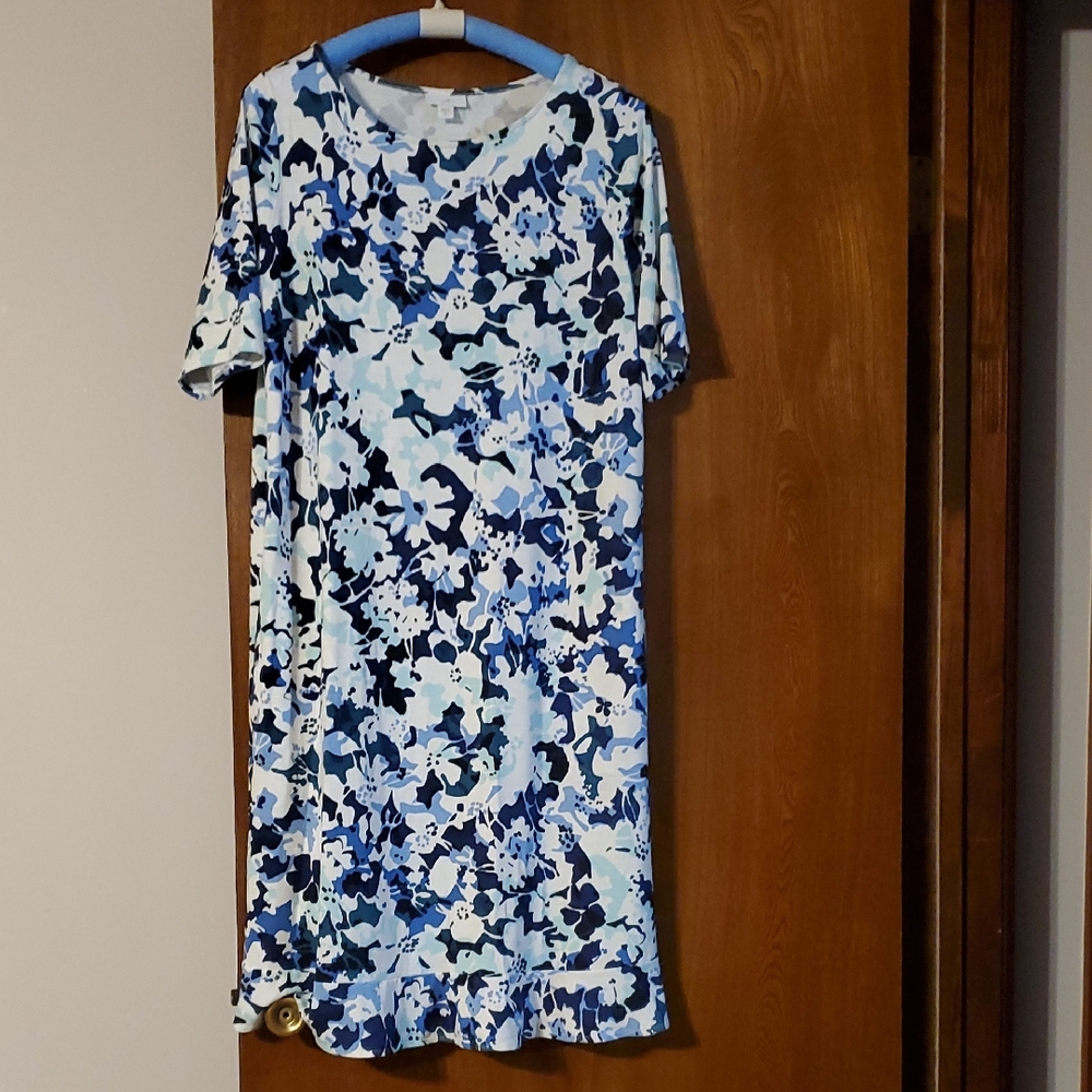J. Jill Blue Floral Dress